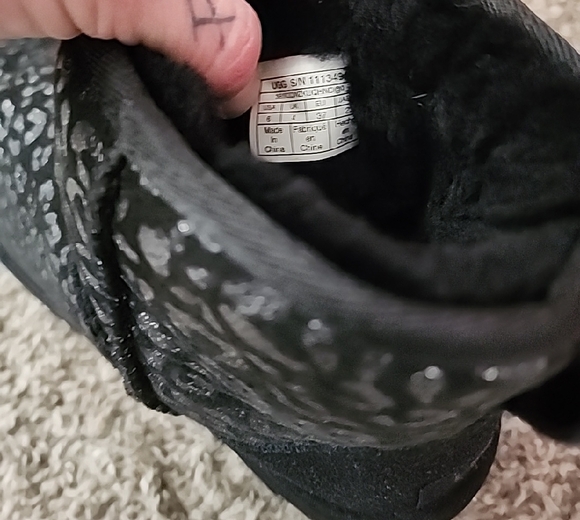 UGG Black Sparkle Leopard Print Unltra Mini Ugg Boots Size 6 - Picture 8 of 12